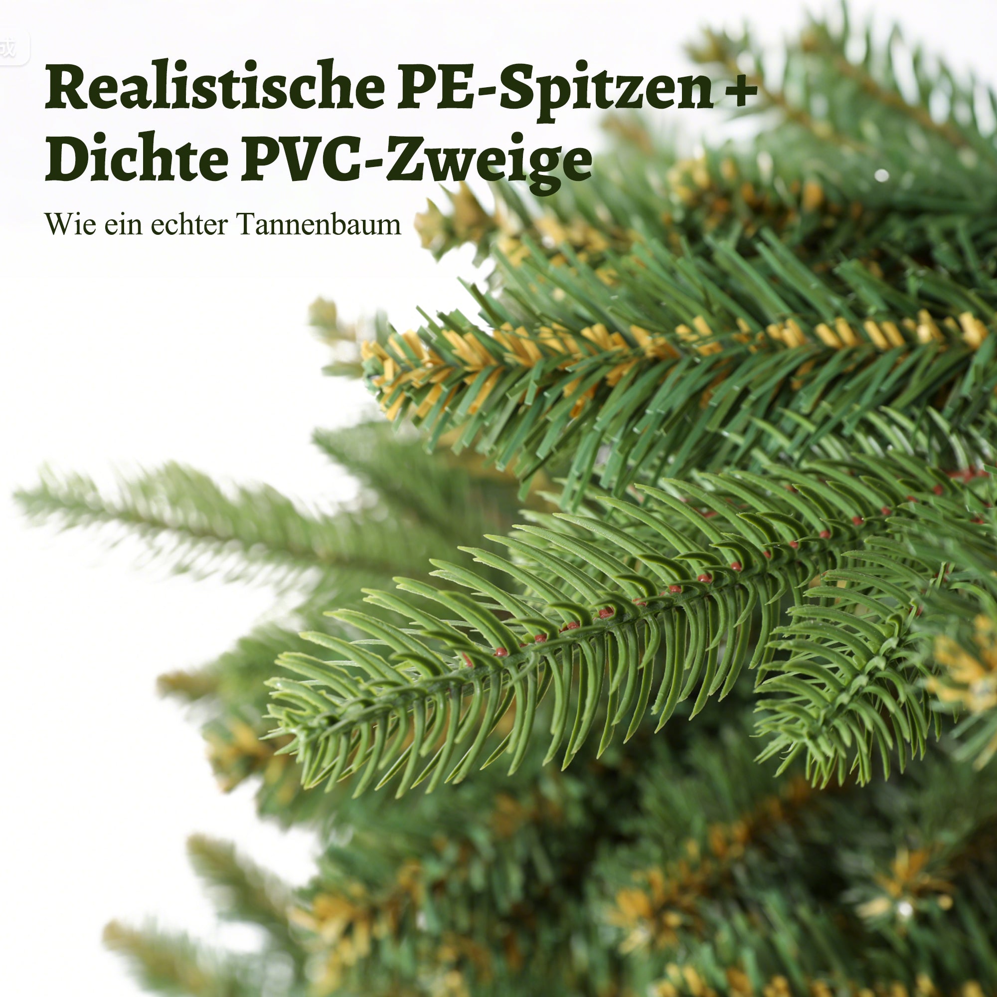 Artificial Christmas Tree 180 cm - Premium Nordmann Fir with PE Tips & PVC Branches & Metal Stand - Lifelike, Flame-Retardant, Includes Storage Bag - Artificial Tree for Christmas Decoration
