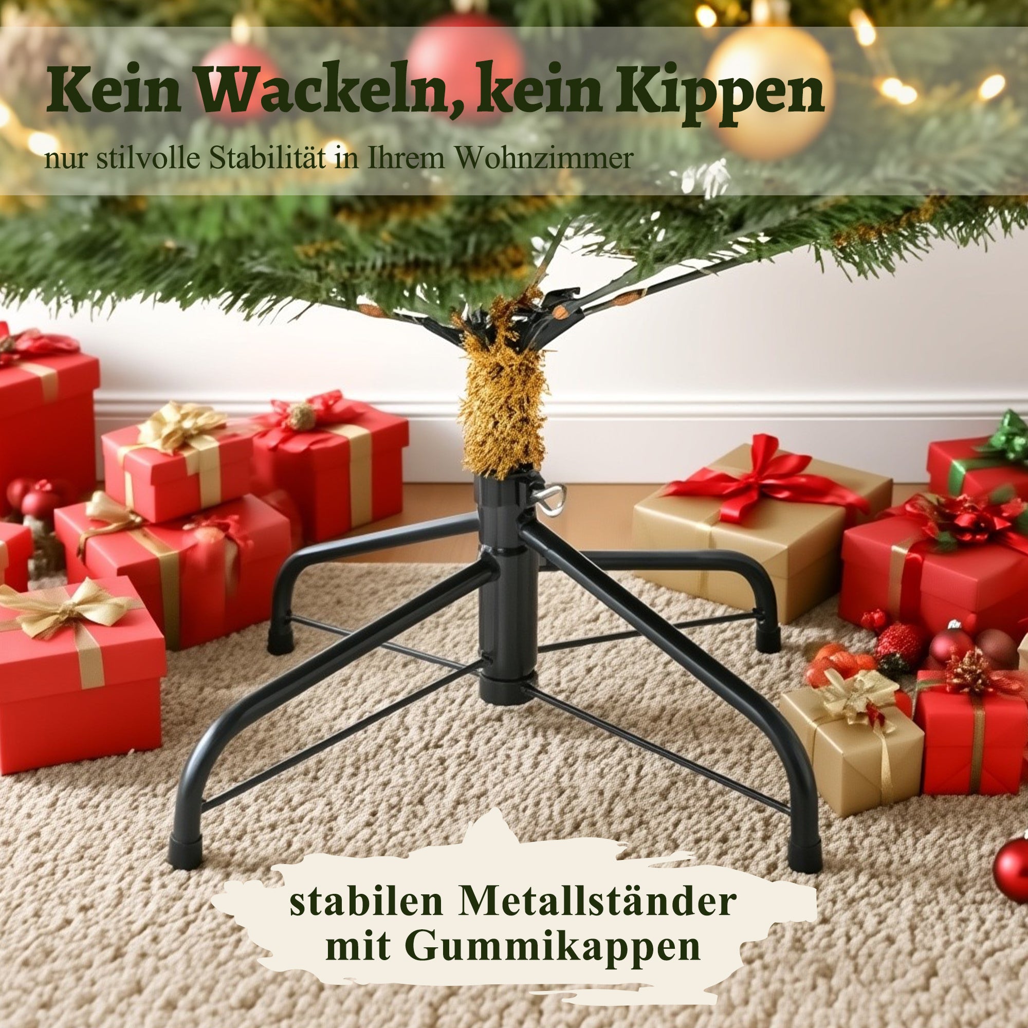 Artificial Christmas Tree 180 cm - Premium Nordmann Fir with PE Tips & PVC Branches & Metal Stand - Lifelike, Flame-Retardant, Includes Storage Bag - Artificial Tree for Christmas Decoration